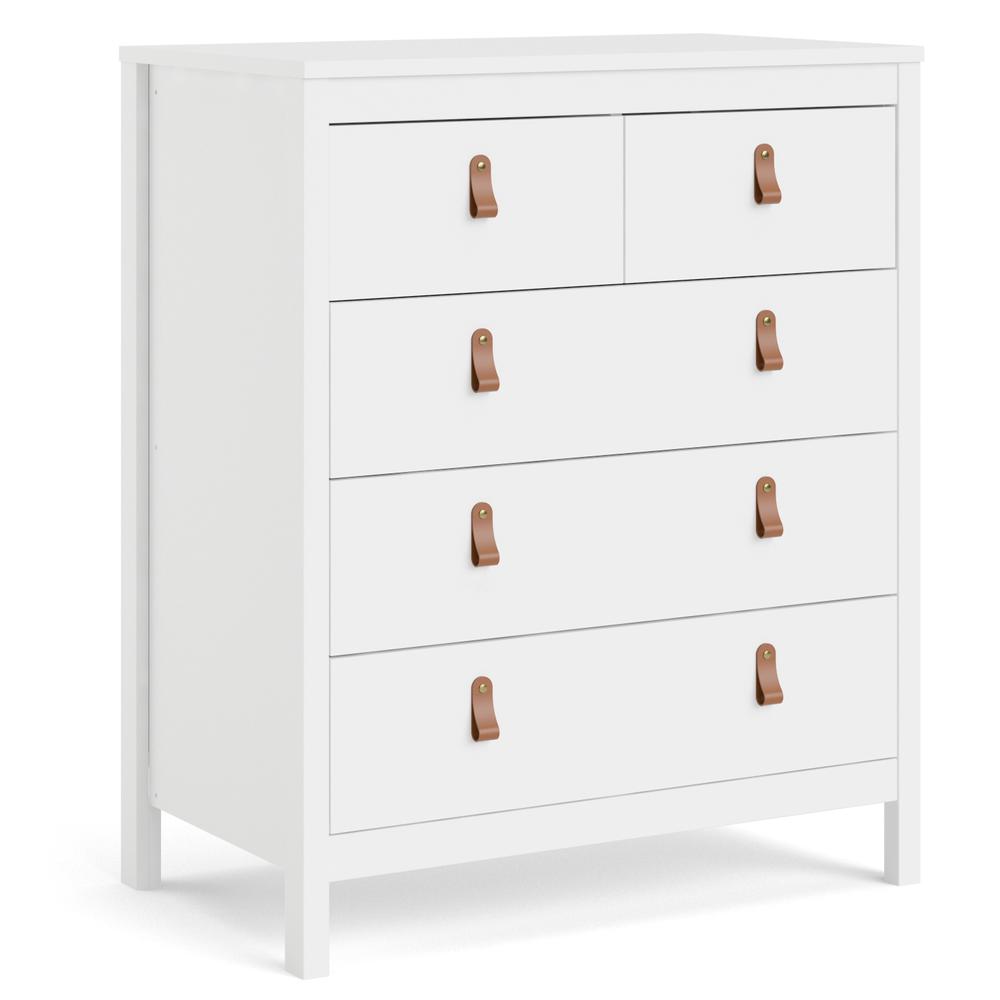 Madrid 5 Drawer Chest , White