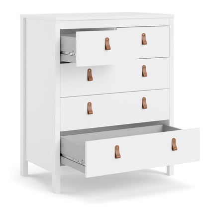 Madrid 5 Drawer Chest , White