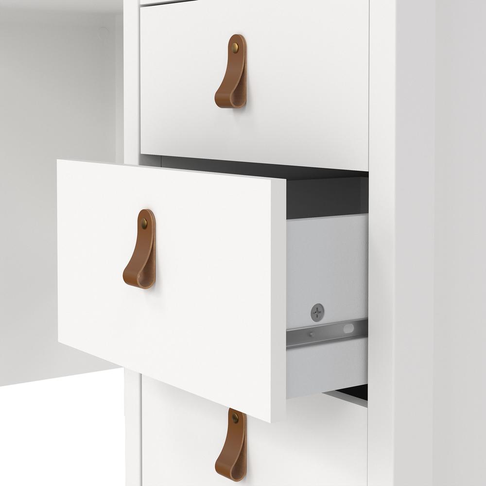 Madrid Home Office Writing Desk with 3 Storage Drawers, White