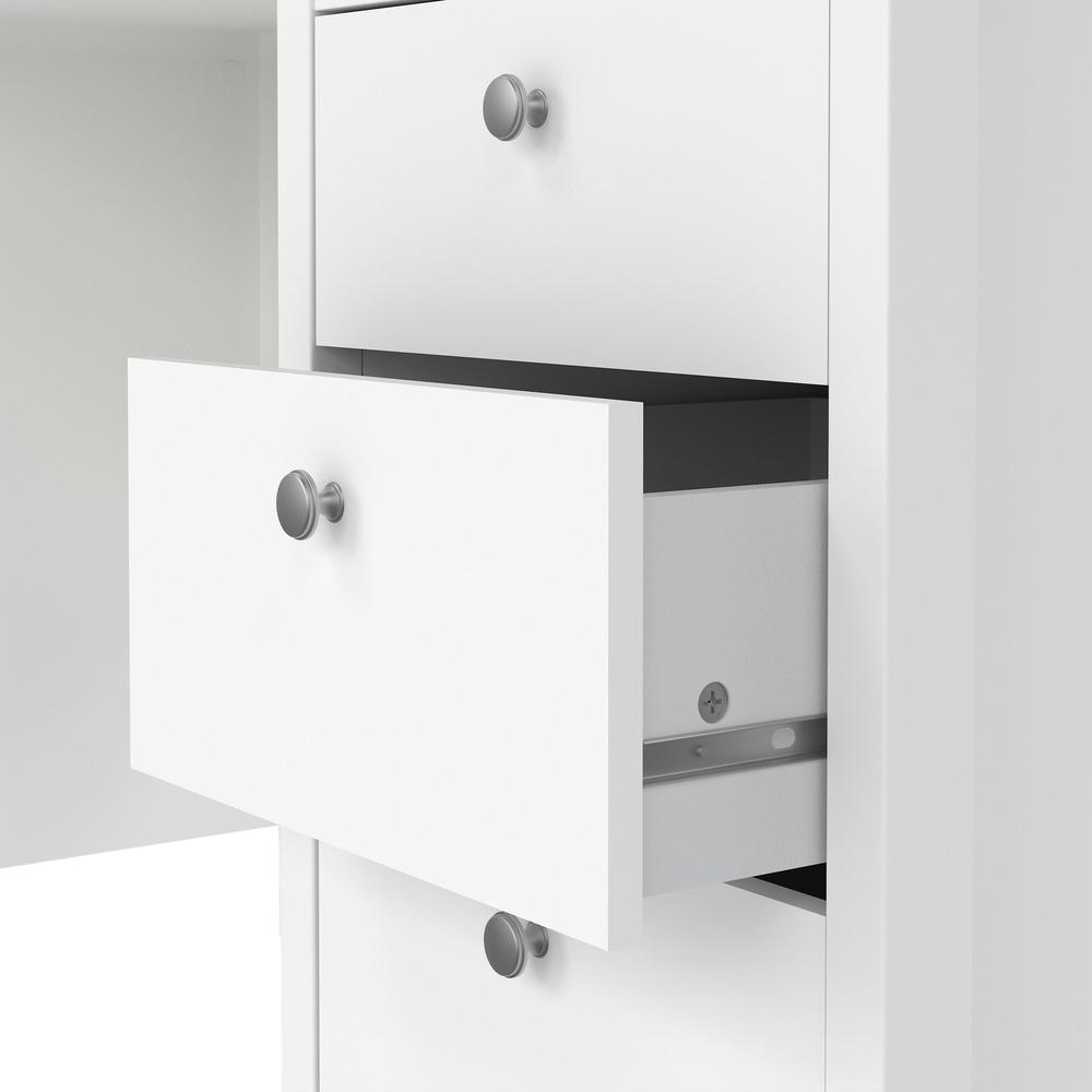 Madrid Home Office Writing Desk with 3 Storage Drawers, White