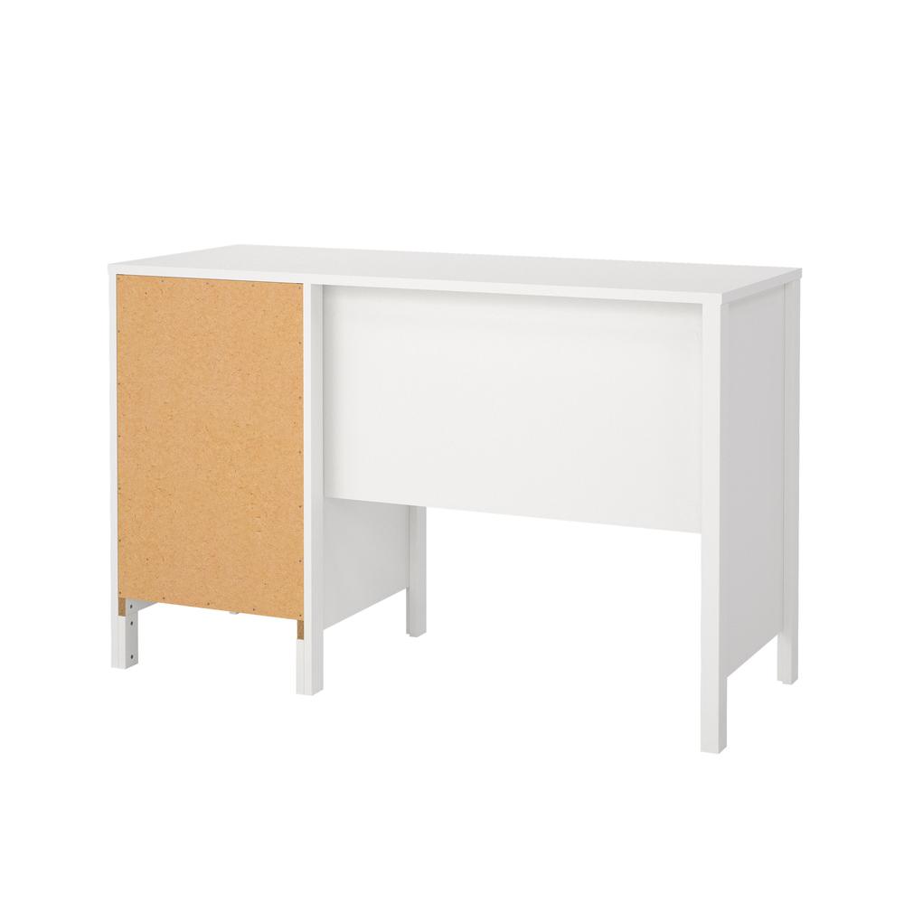 Madrid Home Office Writing Desk with 3 Storage Drawers, White