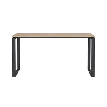 Modern Brown Computer Desk with Metal Legs for Home Office or Study