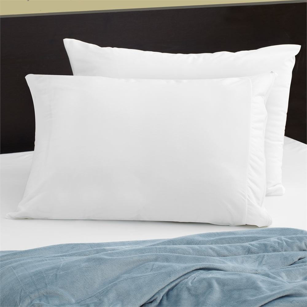 StainGuard Cotton Terry Pillow Protector Queen, White
