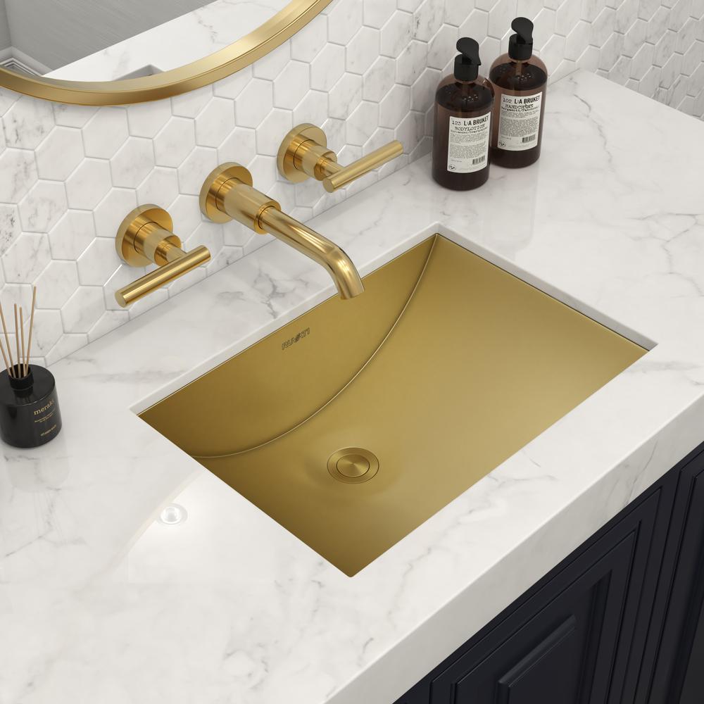 Ruvati 18 x 12 inch Brushed Stainless Steel Rectangular Bathroom Sink Undermount