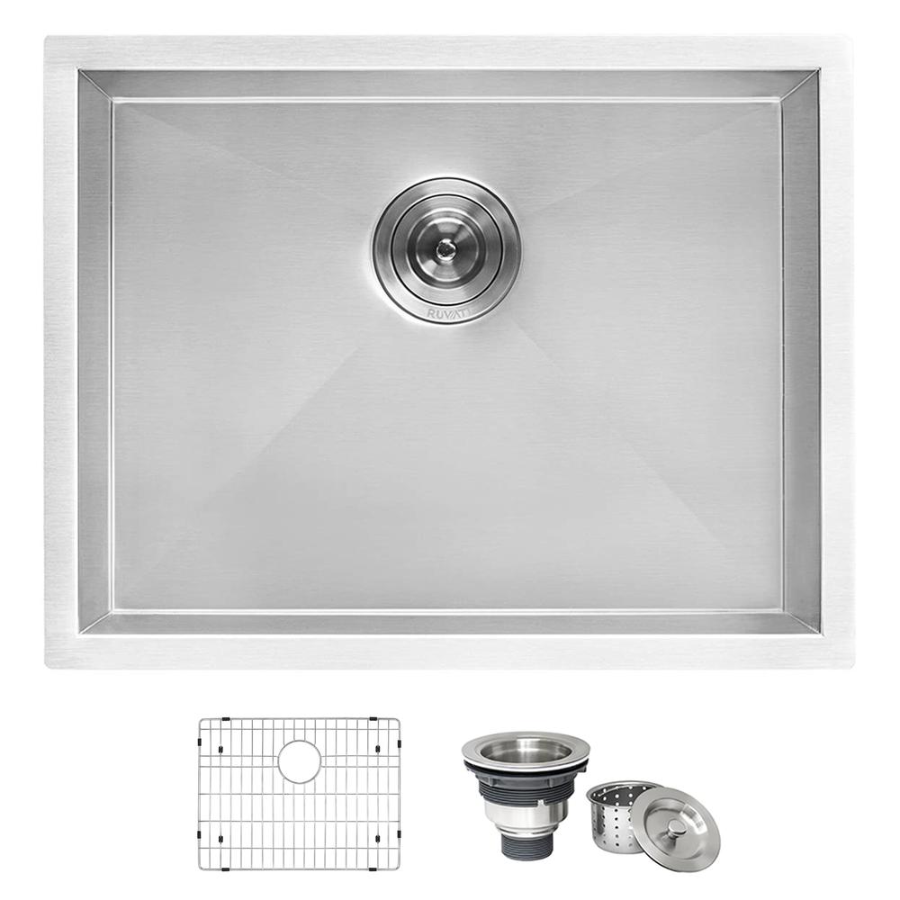 Ruvati 23" x 18" x 12" Deep Laundry Utility Sink Undermount 16 Gauge