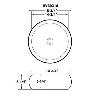 Ruvati 16 inch Bathroom Vessel Sink