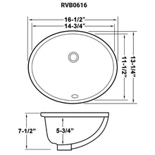 Ruvati 15 x 12 inch Undermount Bathroom Vanity Sink White Oval Porcelain Ceramic with Overflow - RVB0616
