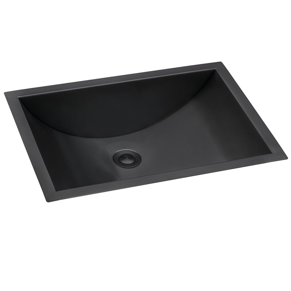 Ruvati 18 x 12 inch Brushed Stainless Steel Rectangular Bathroom Sink Undermount
