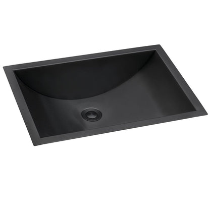 Ruvati 18 x 12 inch Brushed Stainless Steel Rectangular Bathroom Sink Undermount