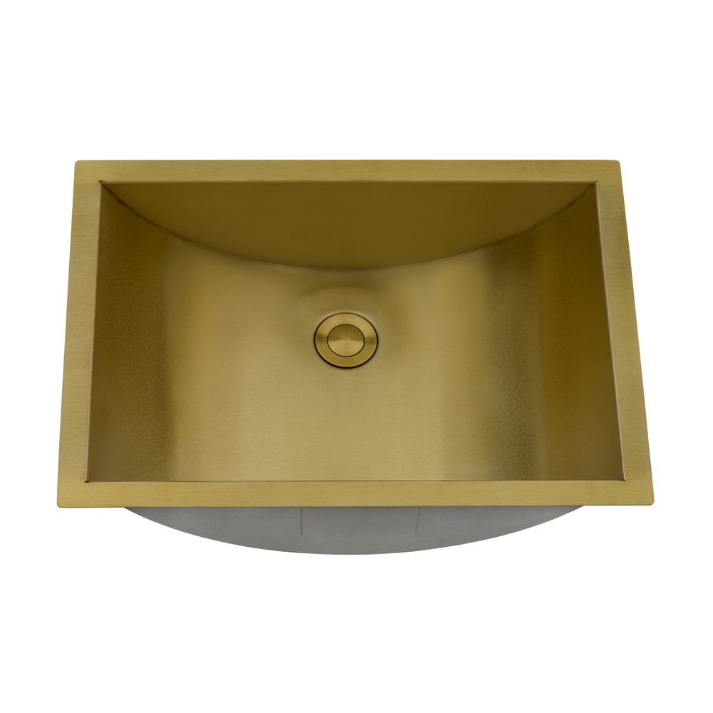 Ruvati 18 x 12 inch Brushed Stainless Steel Rectangular Bathroom Sink Undermount