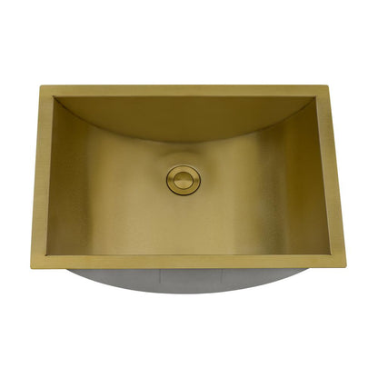 Ruvati 18 x 12 inch Brushed Stainless Steel Rectangular Bathroom Sink Undermount
