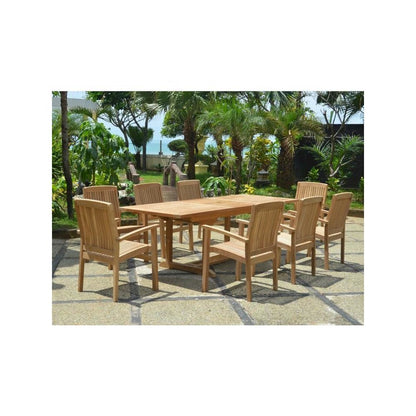 8-Foot Rectangular Extension Dining 9 Piece Set
