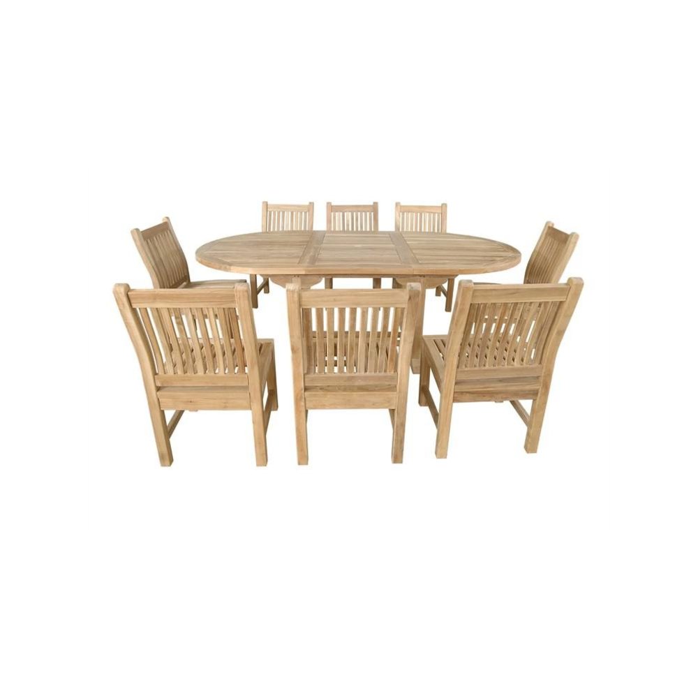 87" Oval Extension Dining 9 Piece Set