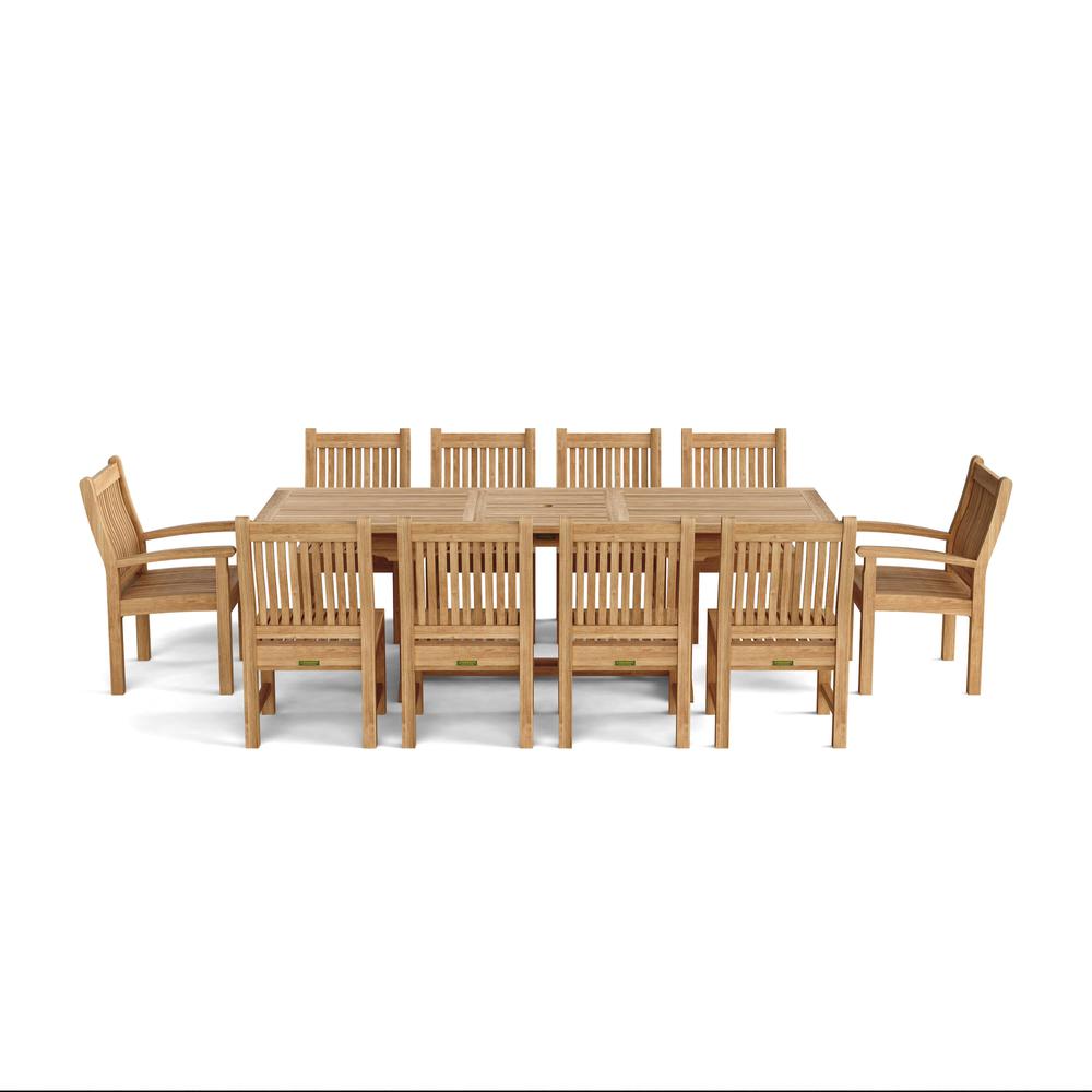 8-Foot Rectangular Extension Dining 11 Piece Set
