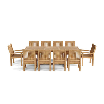 8-Foot Rectangular Extension Dining 11 Piece Set