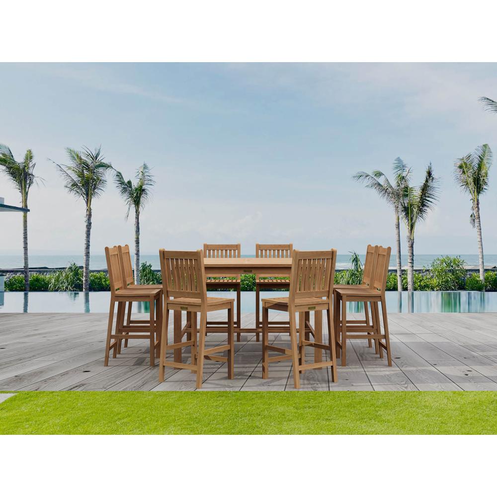 Avalon Chairs and Bar Table 9 Piece Set