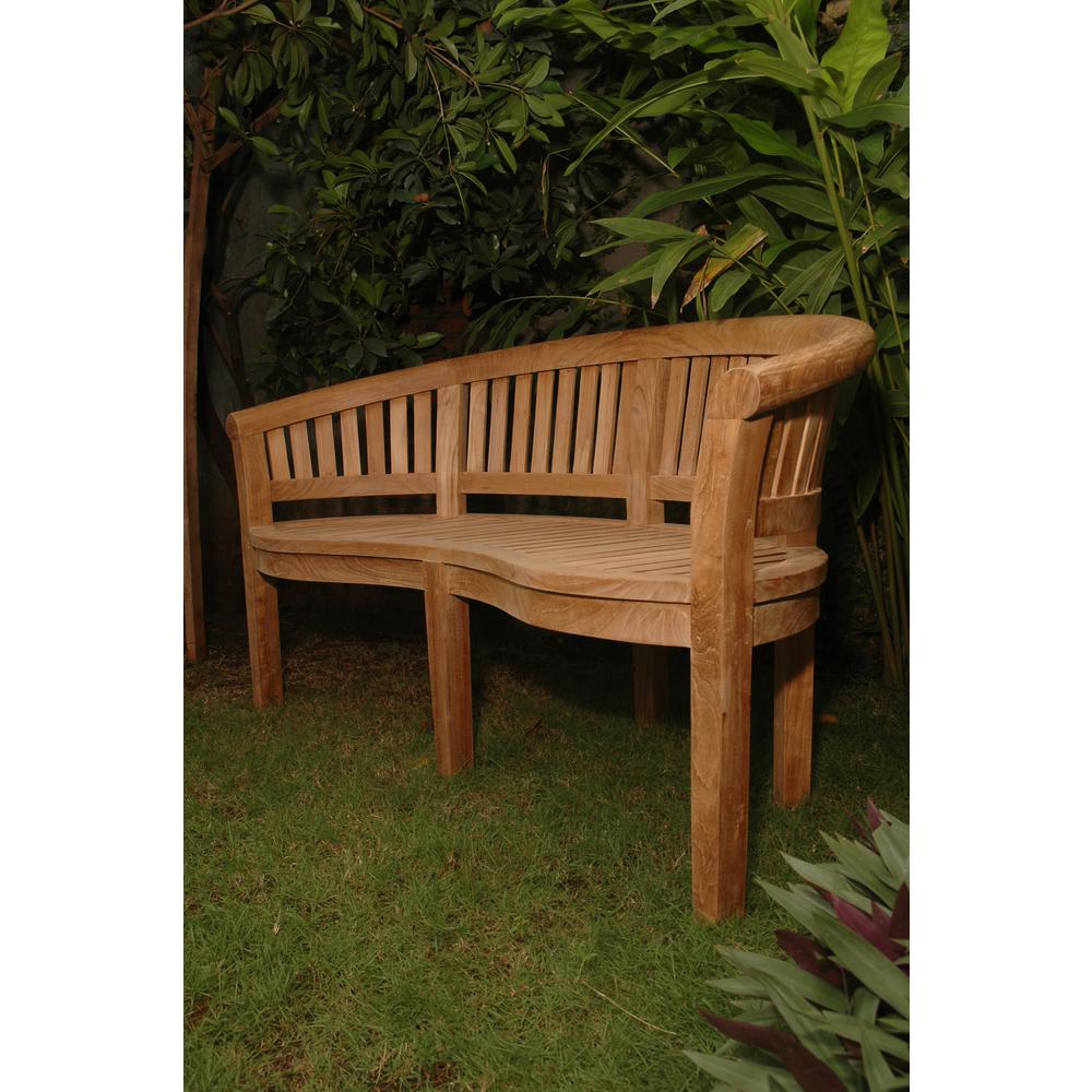 Curve 3 Seater Bench Extra Thick Wood