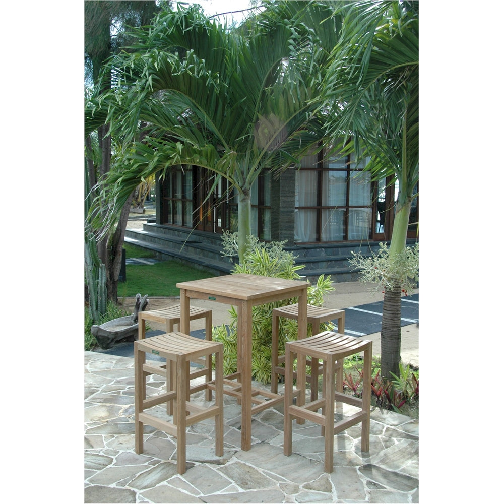 Chairs and Side Square Table 5 Piece Set