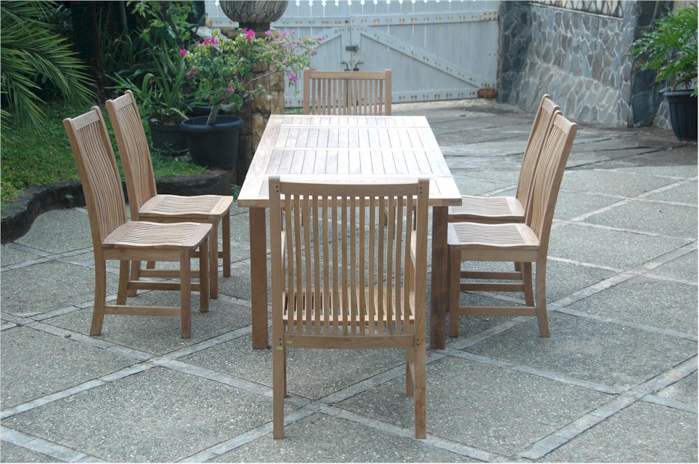 Bahama 95" Rectangular Table w/ Double Leaf Extensions
