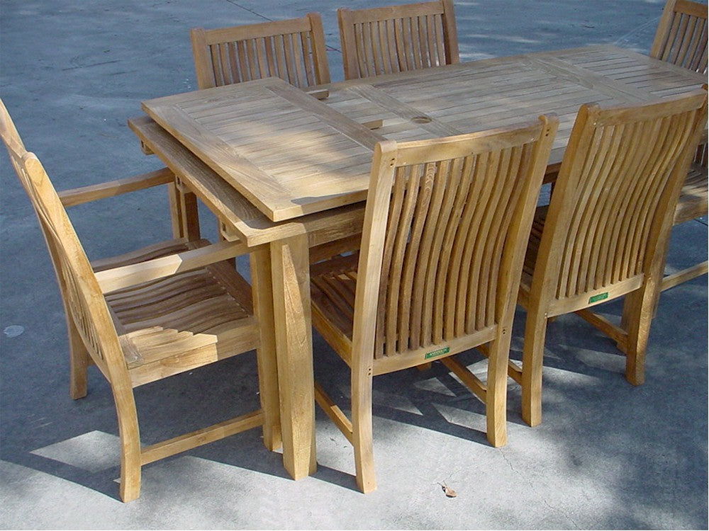 Bahama 95" Rectangular Table w/ Double Leaf Extensions
