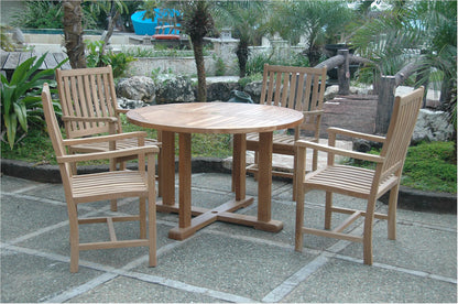 Tosca 4-Foot Round Dining 5 Piece Set