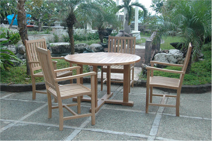 Tosca 4-Foot Round Dining 5 Piece Set