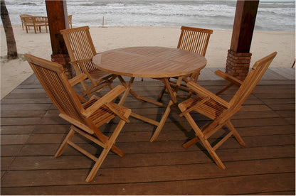 Bahama Round Folding Dining 5 Piece Set