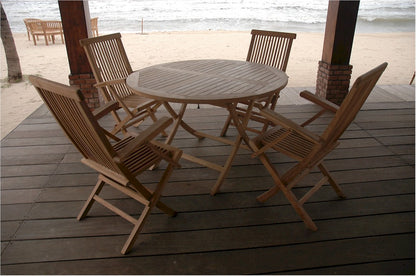Bahama Round Folding Dining 5 Piece Set