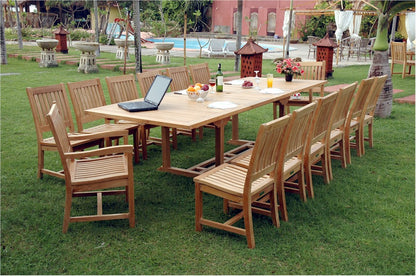 Valencia Rectangular Double Extension Dining 13 Piece Set