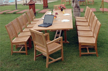 Valencia Rectangular Double Extension Dining 13 Piece Set