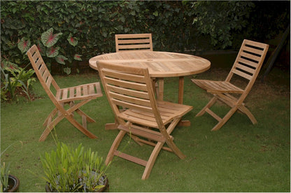 Round Butterfly Folding Dining 5 Piece Set