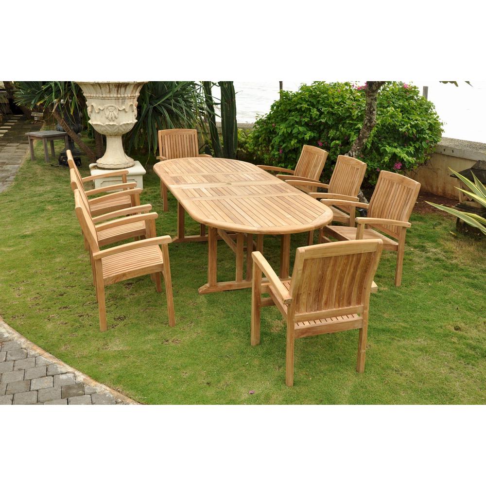 Sahara Oval Ext. Dining 9 Piece Set