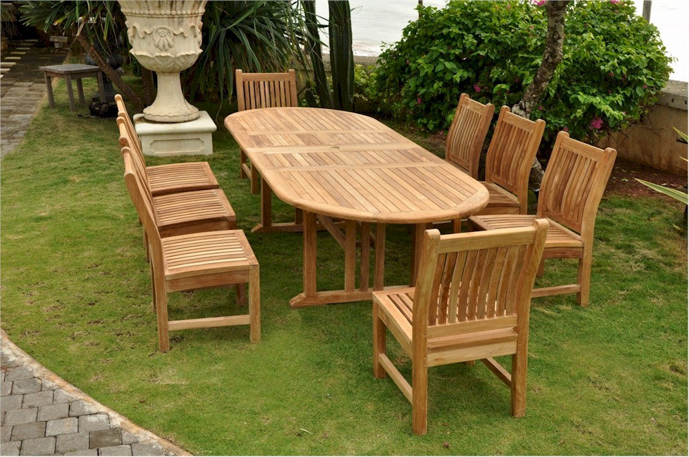 Sahara Oval Ext. Dining 9 Piece Set