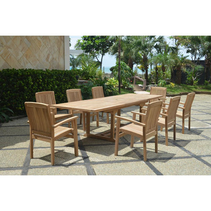 Bahama Rectangular Ext. Dining 9 Piece Set