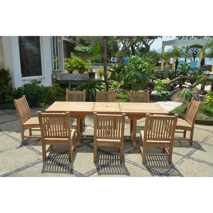 8-Foot Rectangular Extension Dining 9 Piece Set
