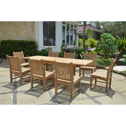 8-Foot Rectangular Extension Dining 9 Piece Set