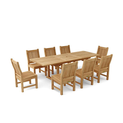 8-Foot Rectangular Extension Dining 9 Piece Set