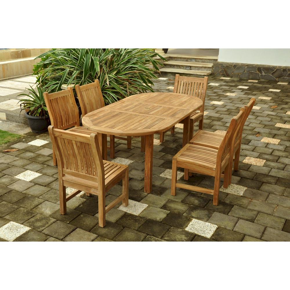 78" Oval Extension Dining 7 Piece Set