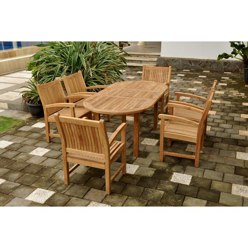 78" Oval Extension Dining 7 Piece Set