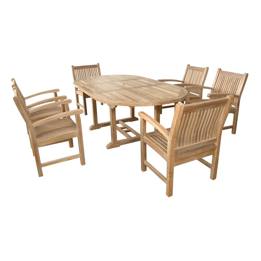 87" Oval Extension Dining 7 Piece Set