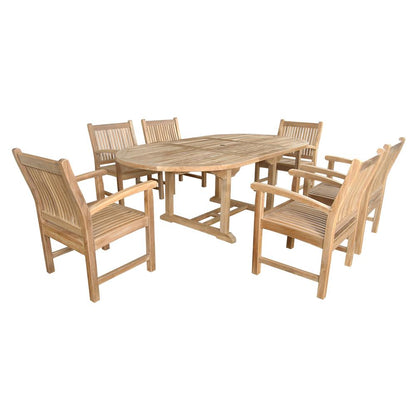 87" Oval Extension Dining 7 Piece Set