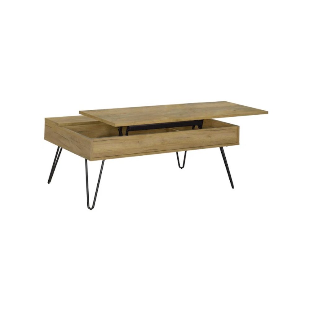 Fanning 3-piece Lift Top Coffee and End Table Set Golden Oak