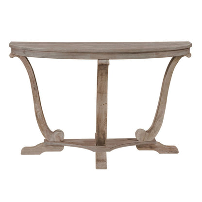 Greystone Mill Sofa Table in Stone White Wash w/ Wirebrush Distressing