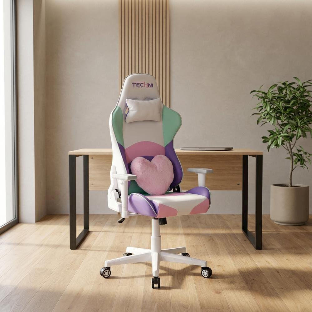 Kawaii Office and Gaming Chair with Ergonomic Design and Breathable Mesh