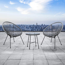 Sassio 3 piece Conversation Patio Set - Grey
