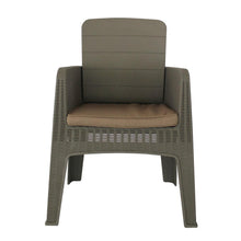 LUCCA 7 Piece Dining Set, Grey with Beige Cushions