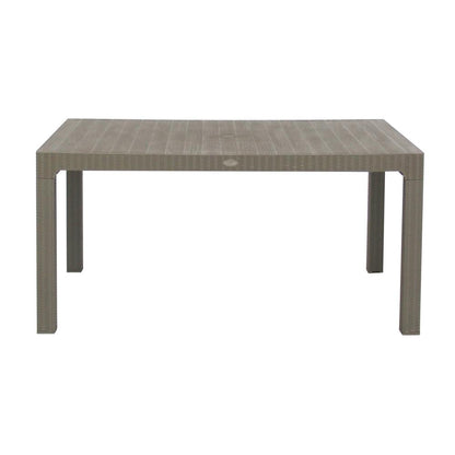 LUCCA 7 Piece Dining Set, Grey with Beige Cushions