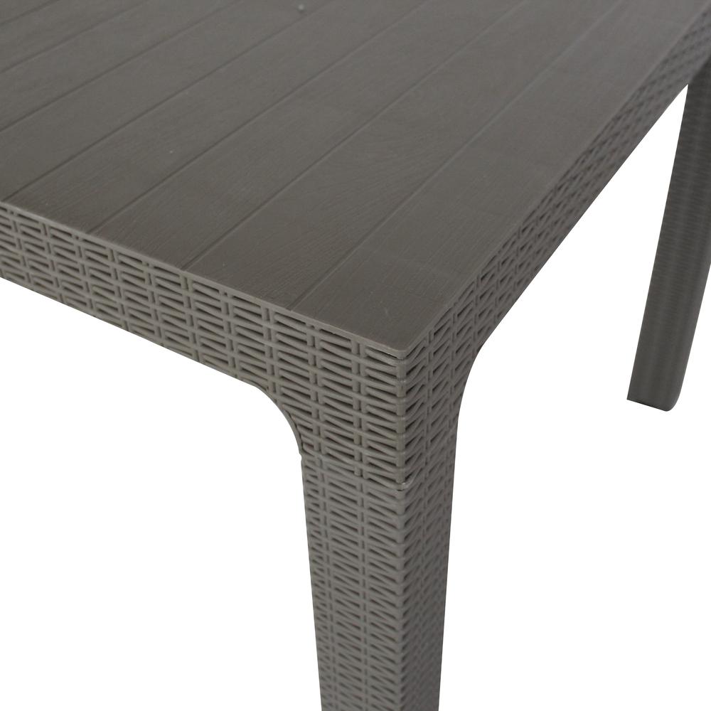 LUCCA 7 Piece Dining Set, Grey with Beige Cushions
