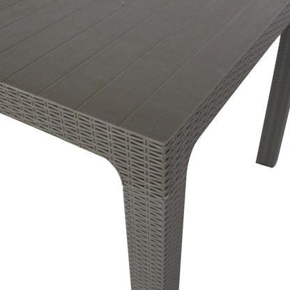 LUCCA 7 Piece Dining Set, Grey with Beige Cushions