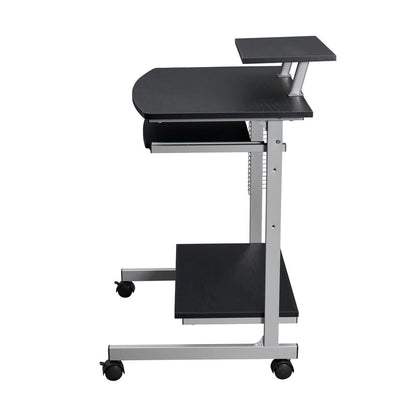 Compact Computer Cart With Storage . Color: Espresso